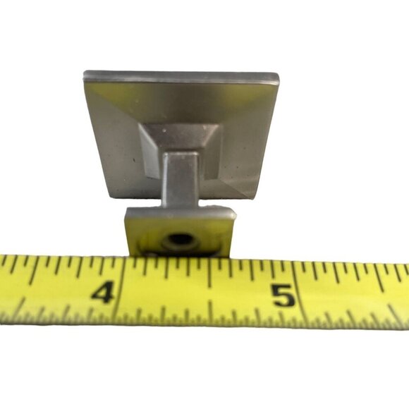 10 PK Brushed Nickel Square Cabinet Knob Modern Design Kitchen Bathroom - Picture 8 of 9